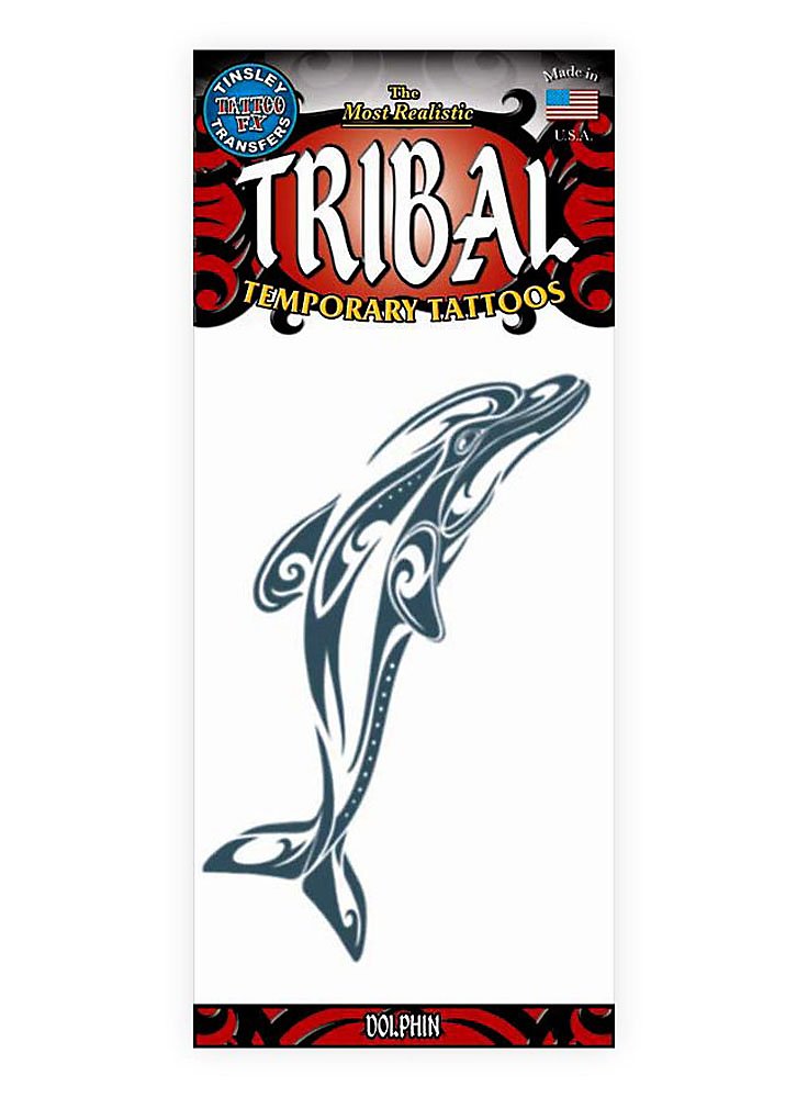 Dolfijn Tribal Plak-Tattoo