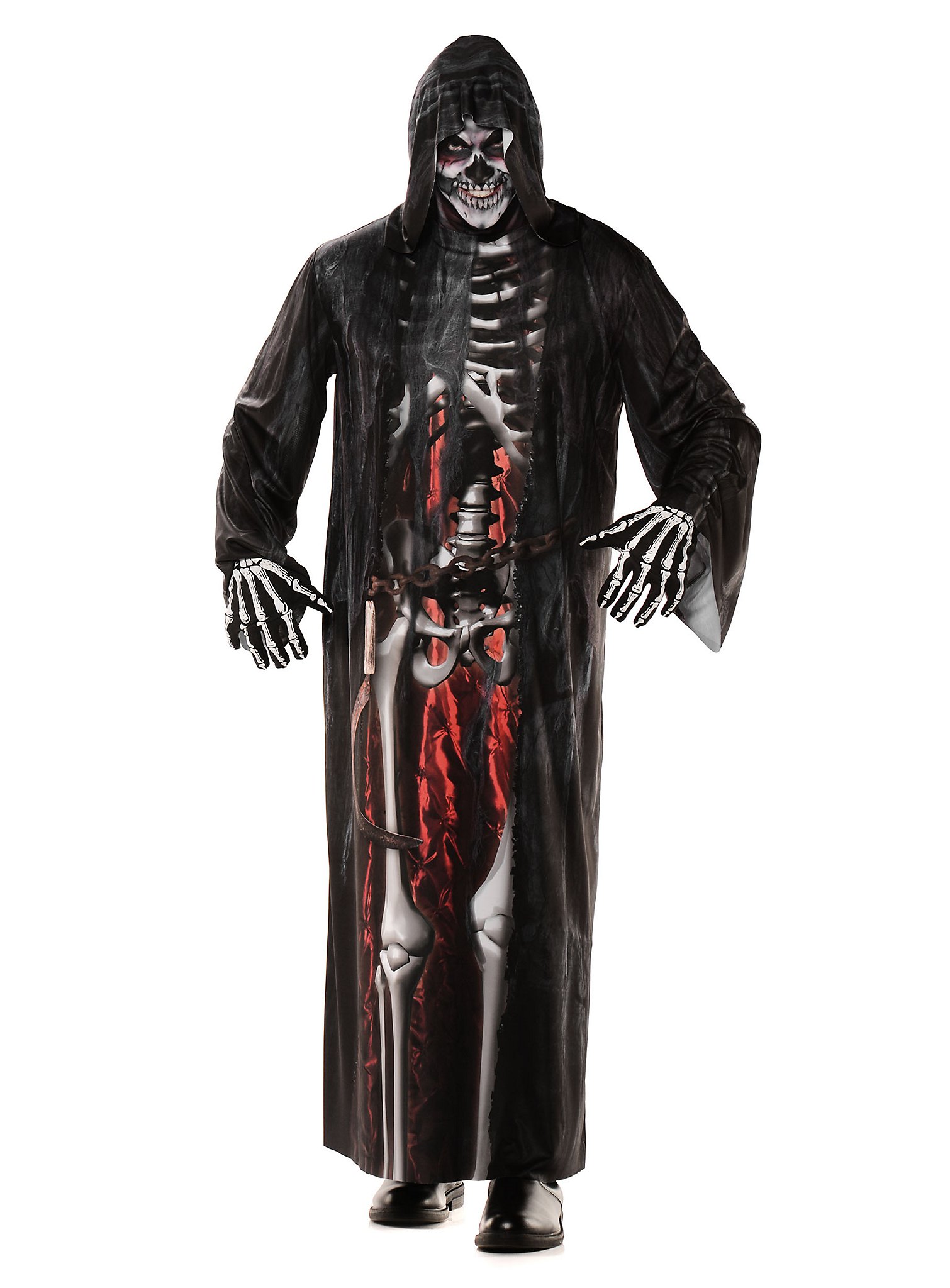 Costume intero da scheletro realistico