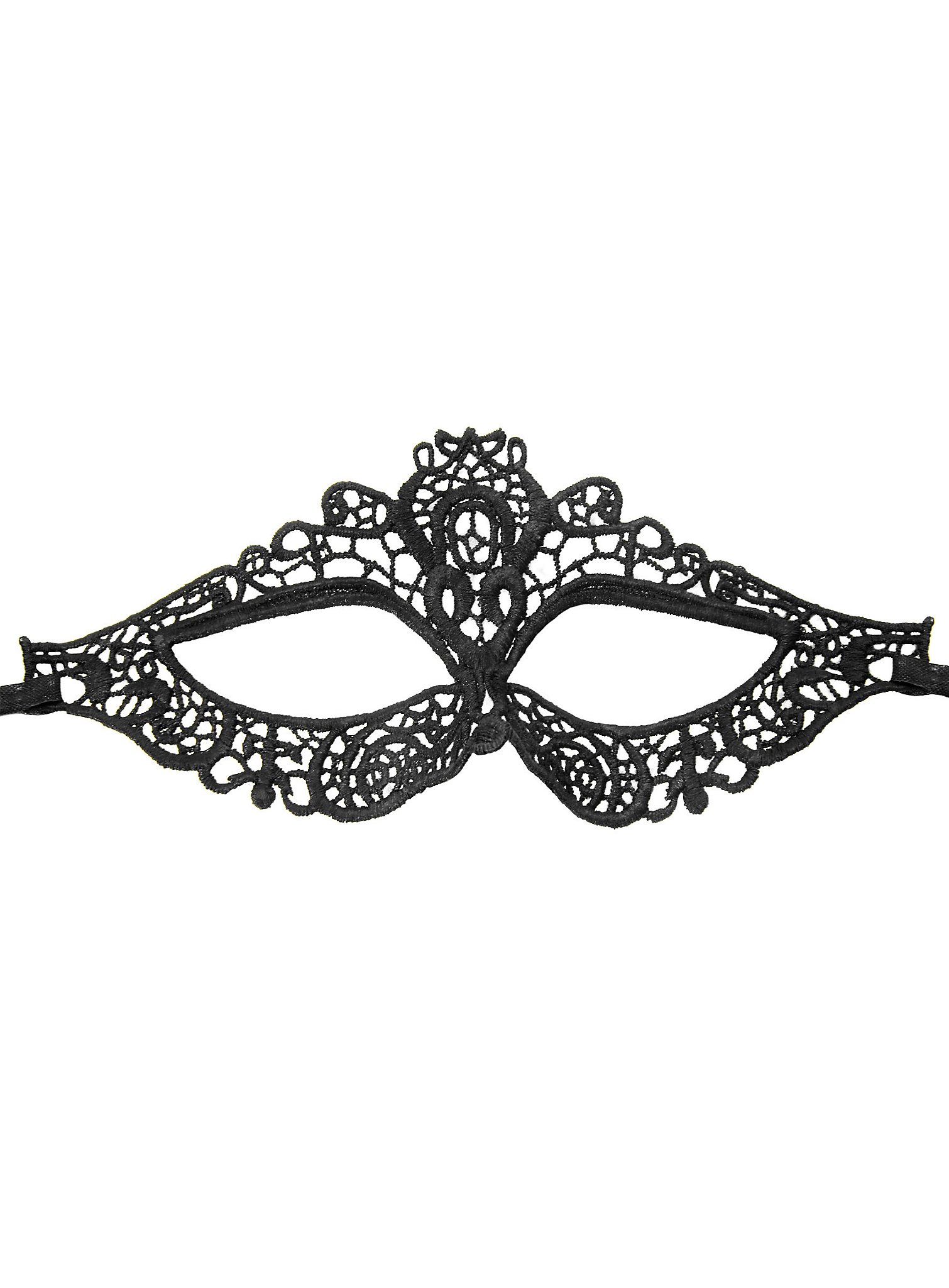 Masque en dentelle étroit noir