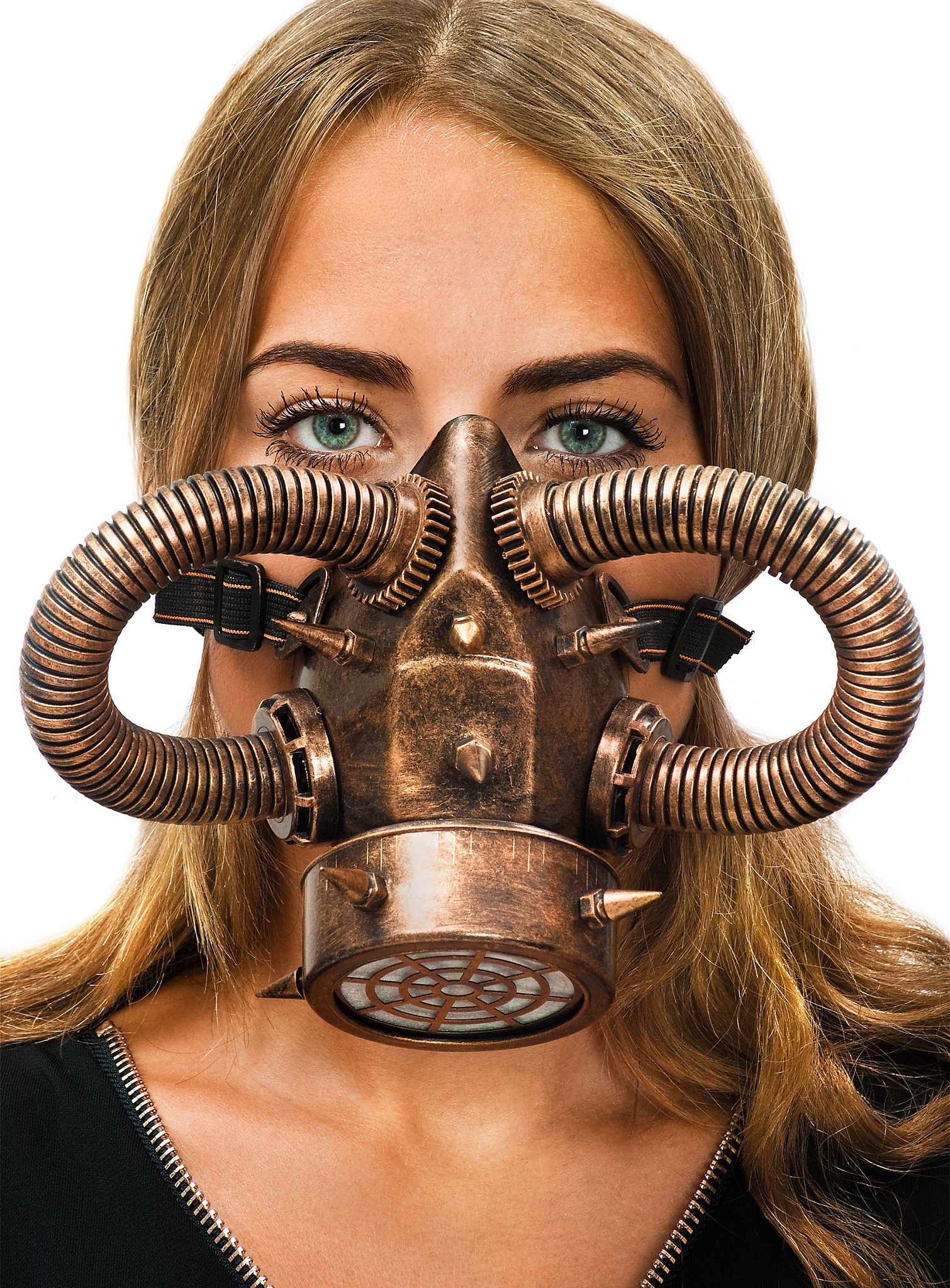 Steampunk Gasmaske kupfer