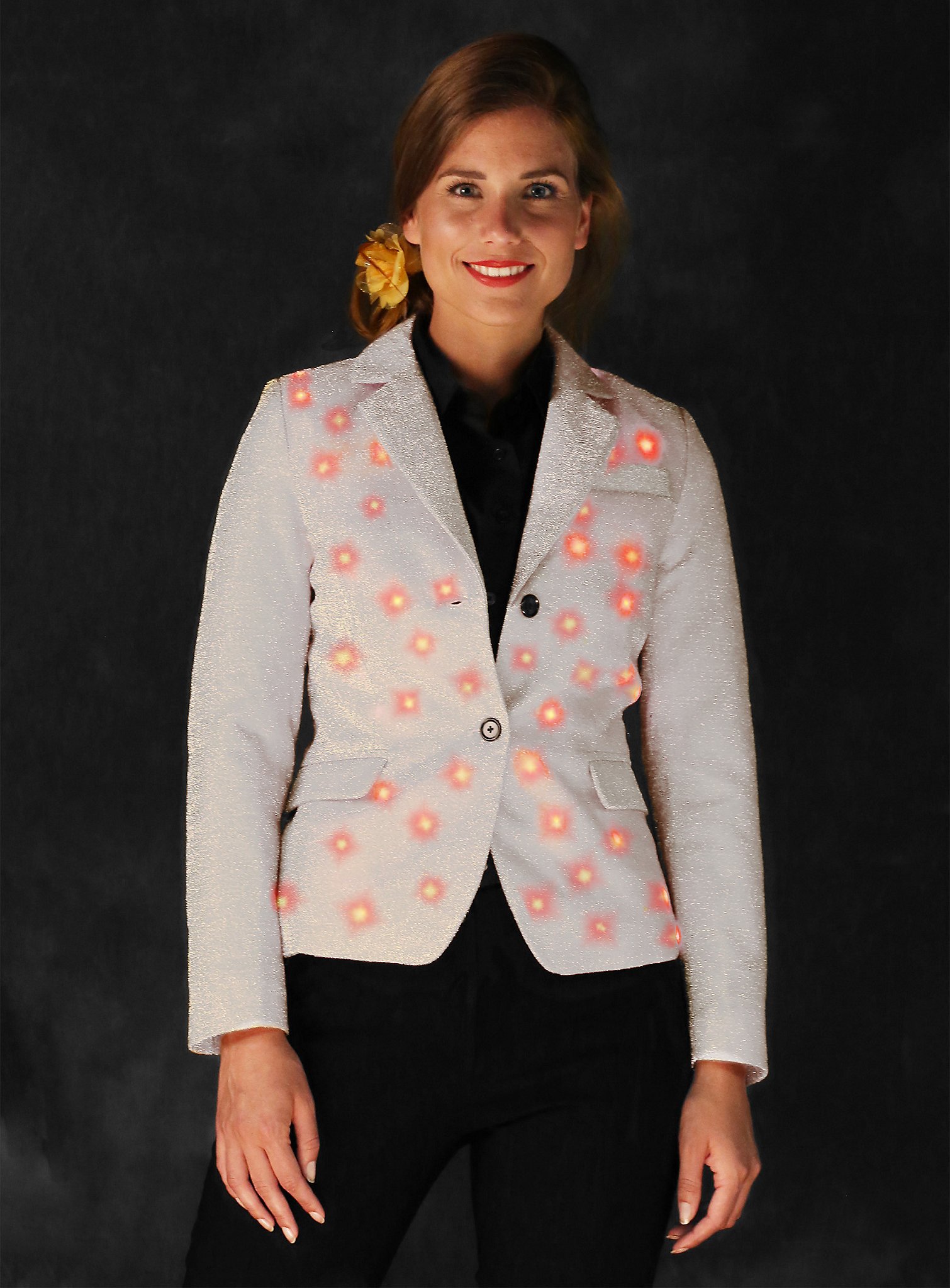 Chaqueta LED Para Mujeres Plateada