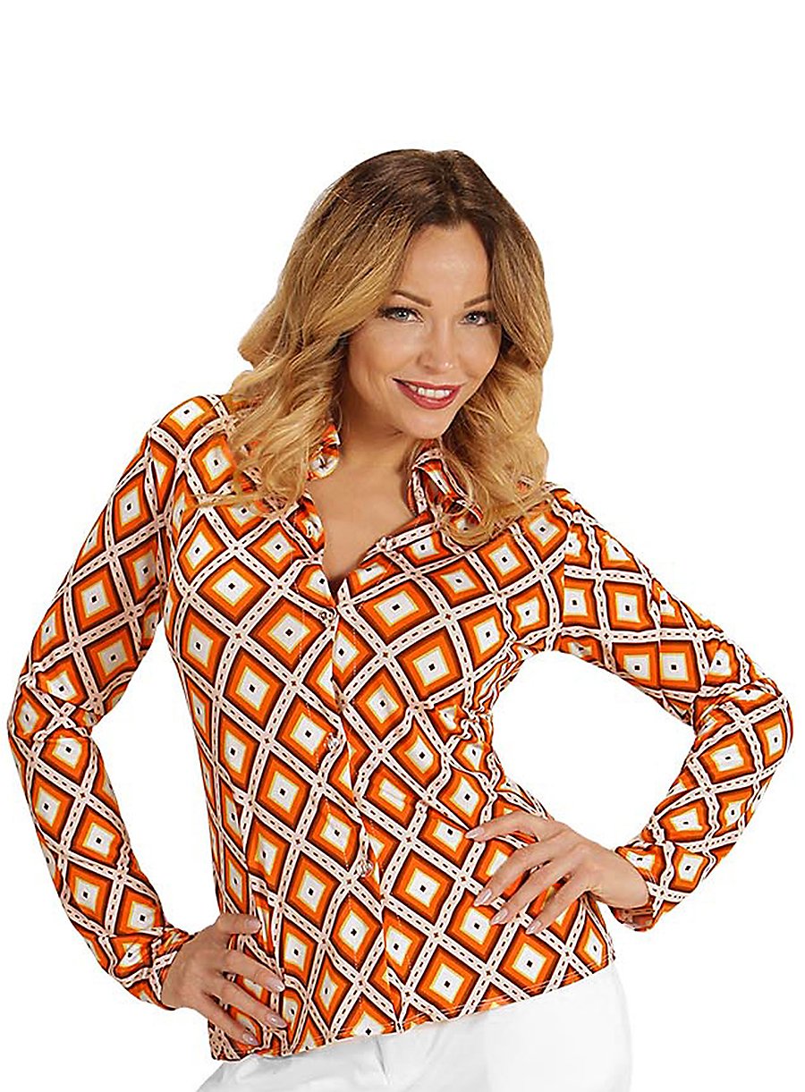 Jaren 70 Blouse Ruiten