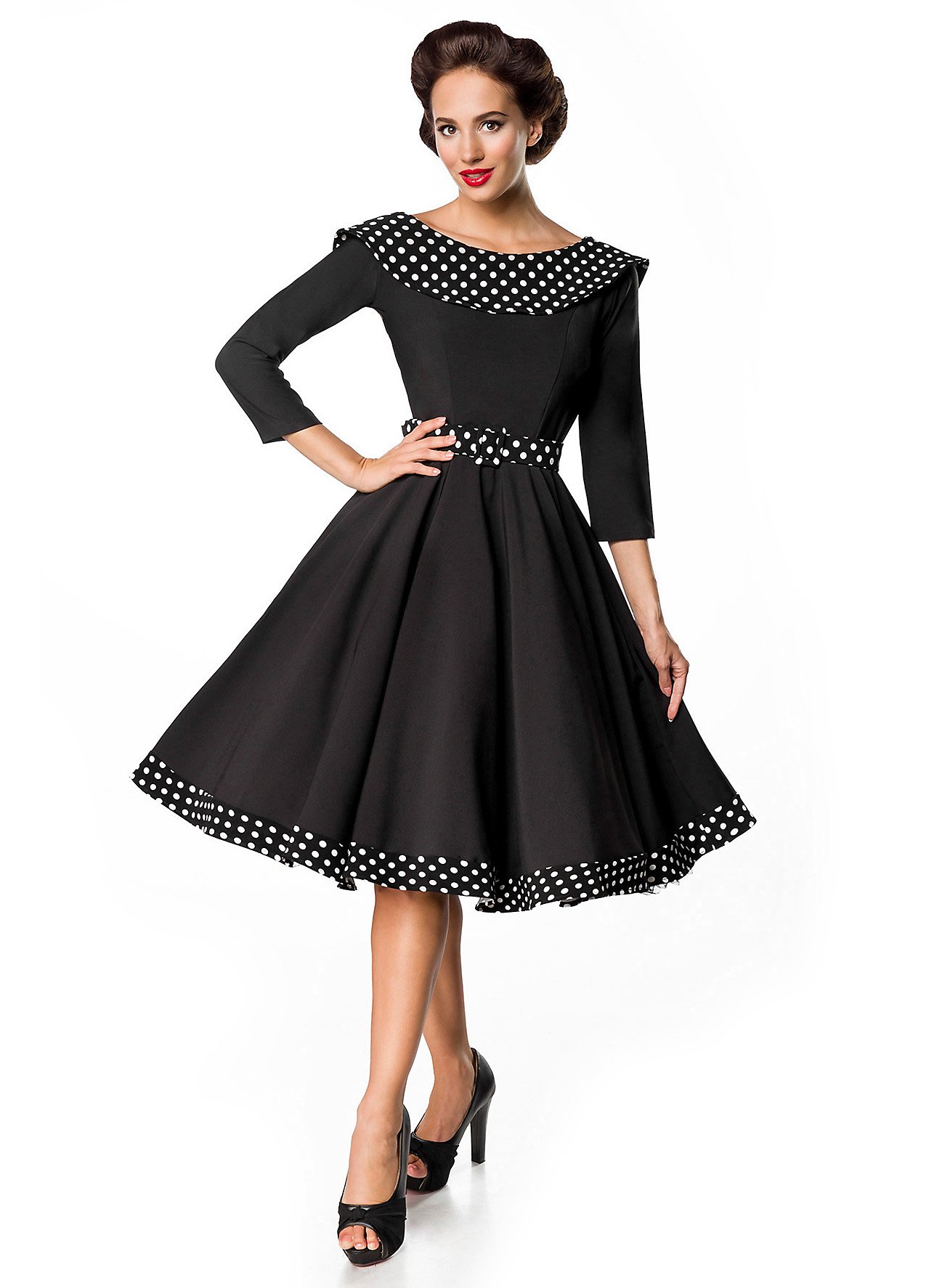 Vintage Swing-Kleid Polka Dots