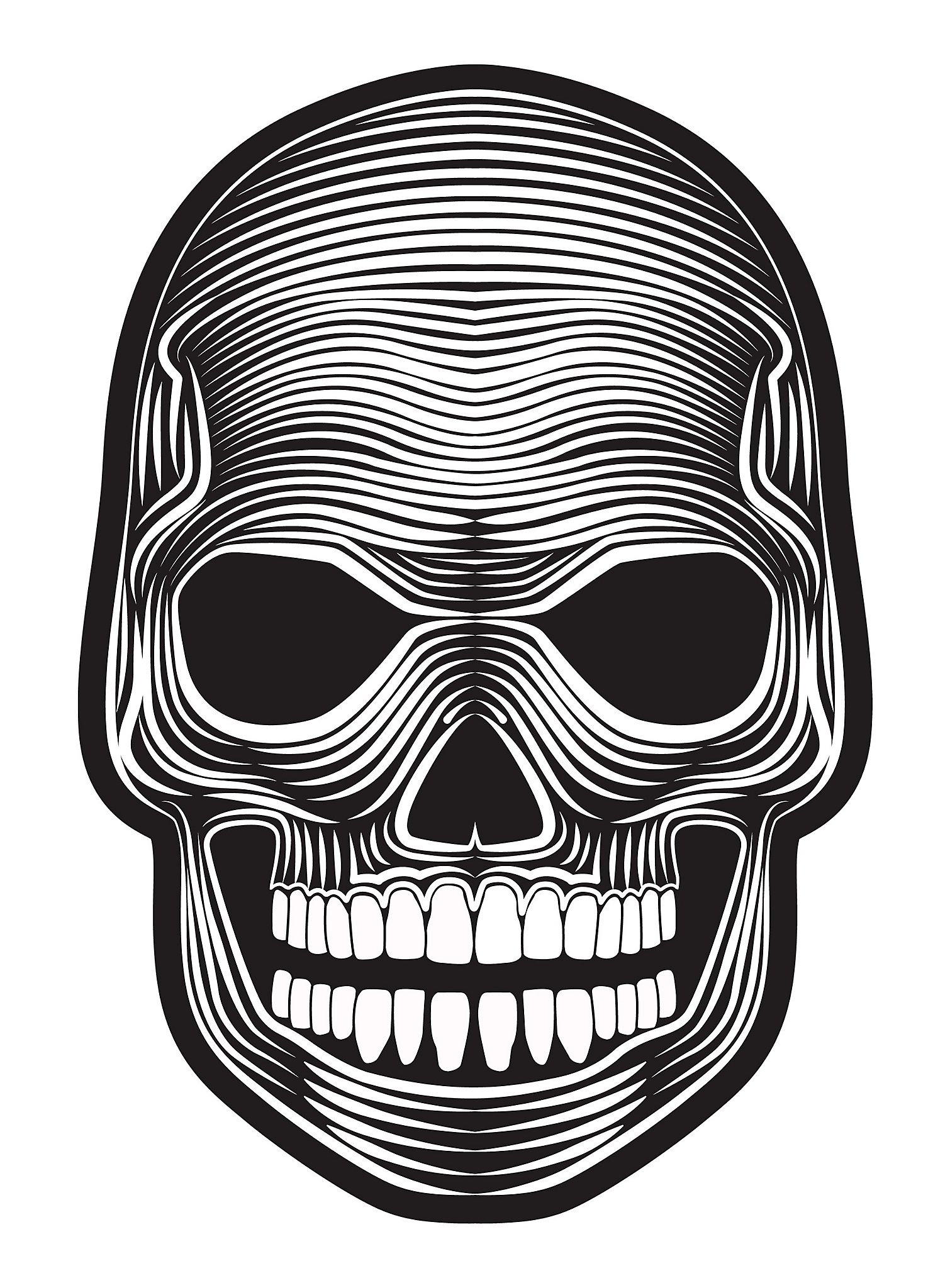 Masque lumineux tête de mort