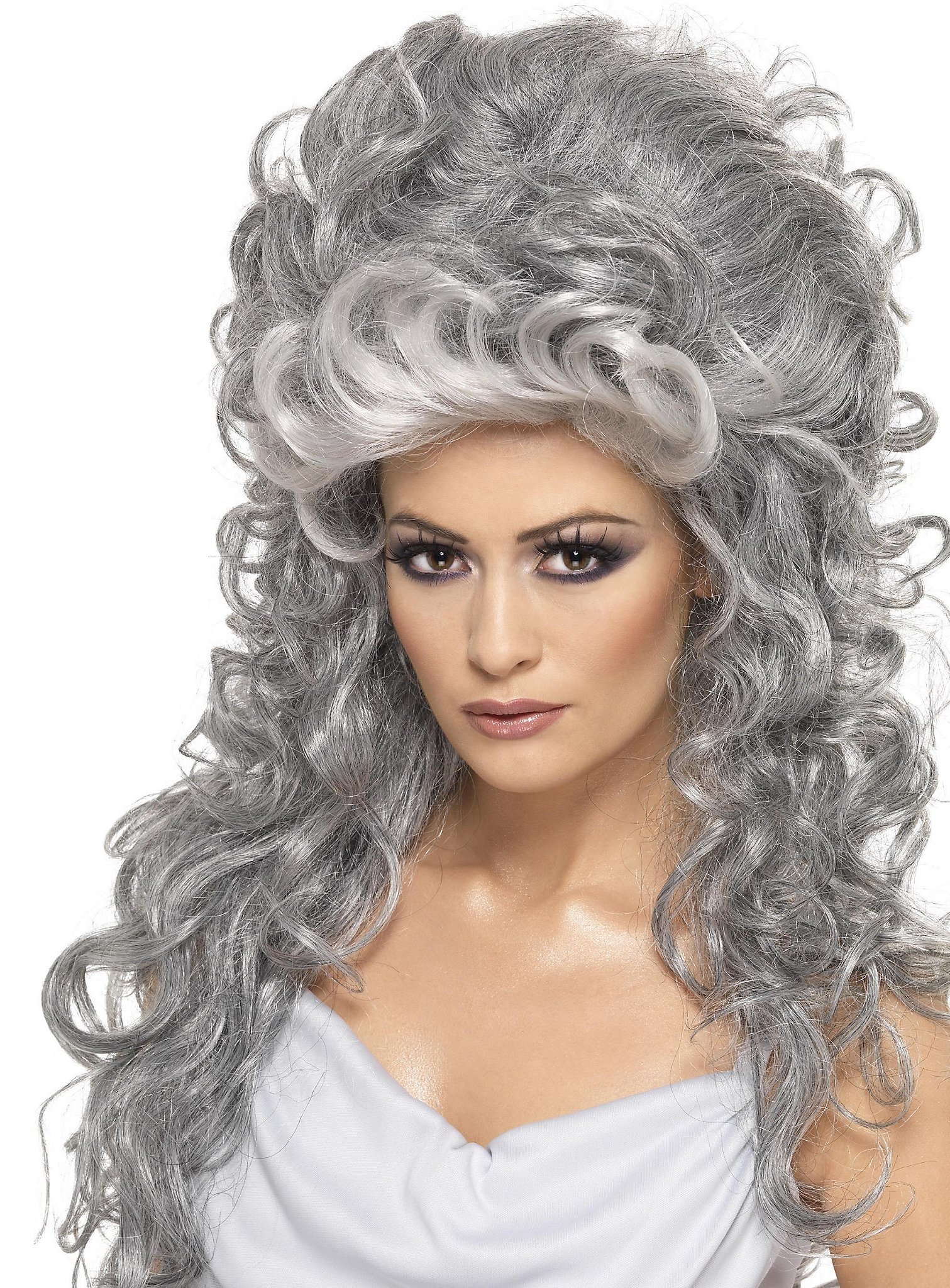 Peluca De Diosa Griega Gris
