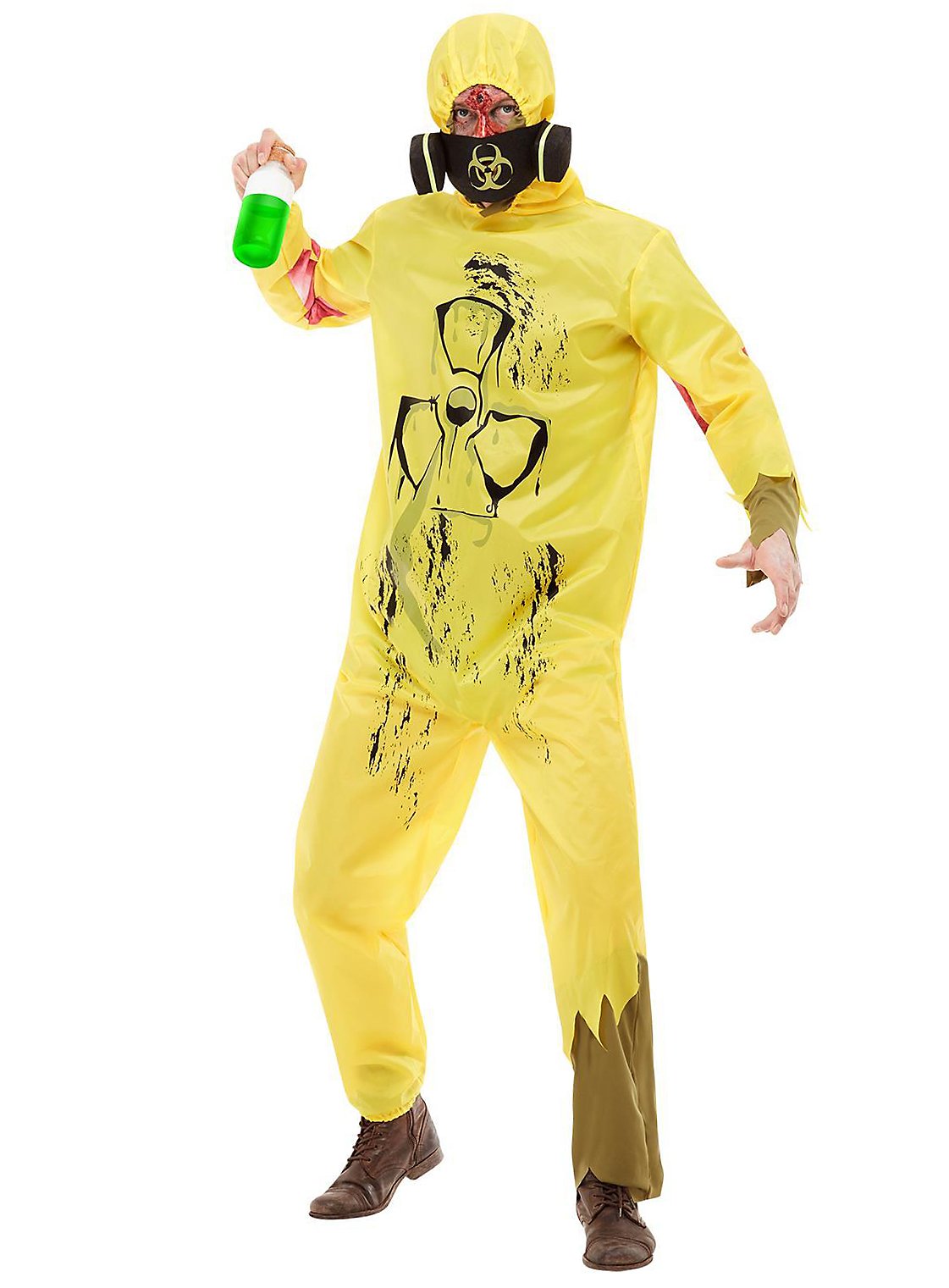 Geheimlabor Schutzanzug | Halloween Kostüm | Größe: XL | Farbe: Gelb