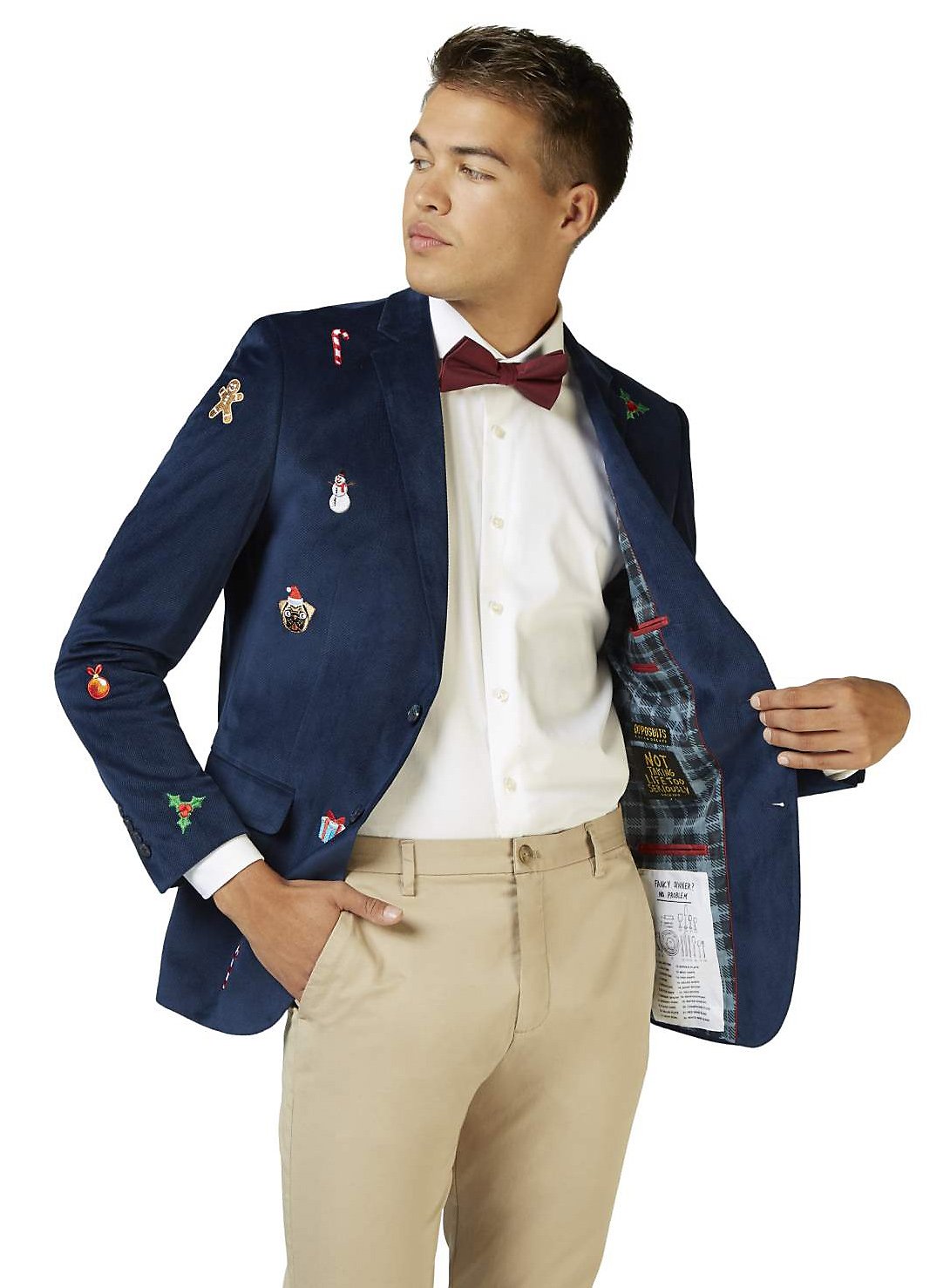 OppoSuits X-Mas Icons Deluxe Blazer bleu foncé