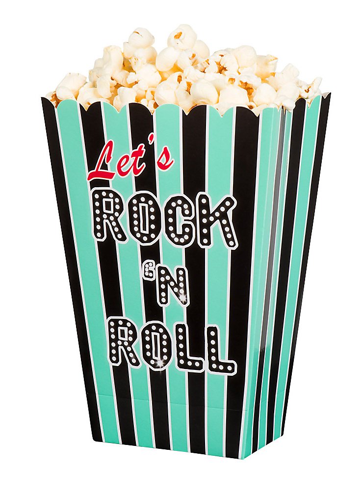 Rock'n'Roll popcorn bags 4 pieces