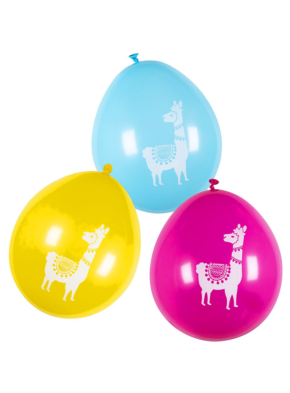6 Party Kindergeburtstags Luftballons - Lama