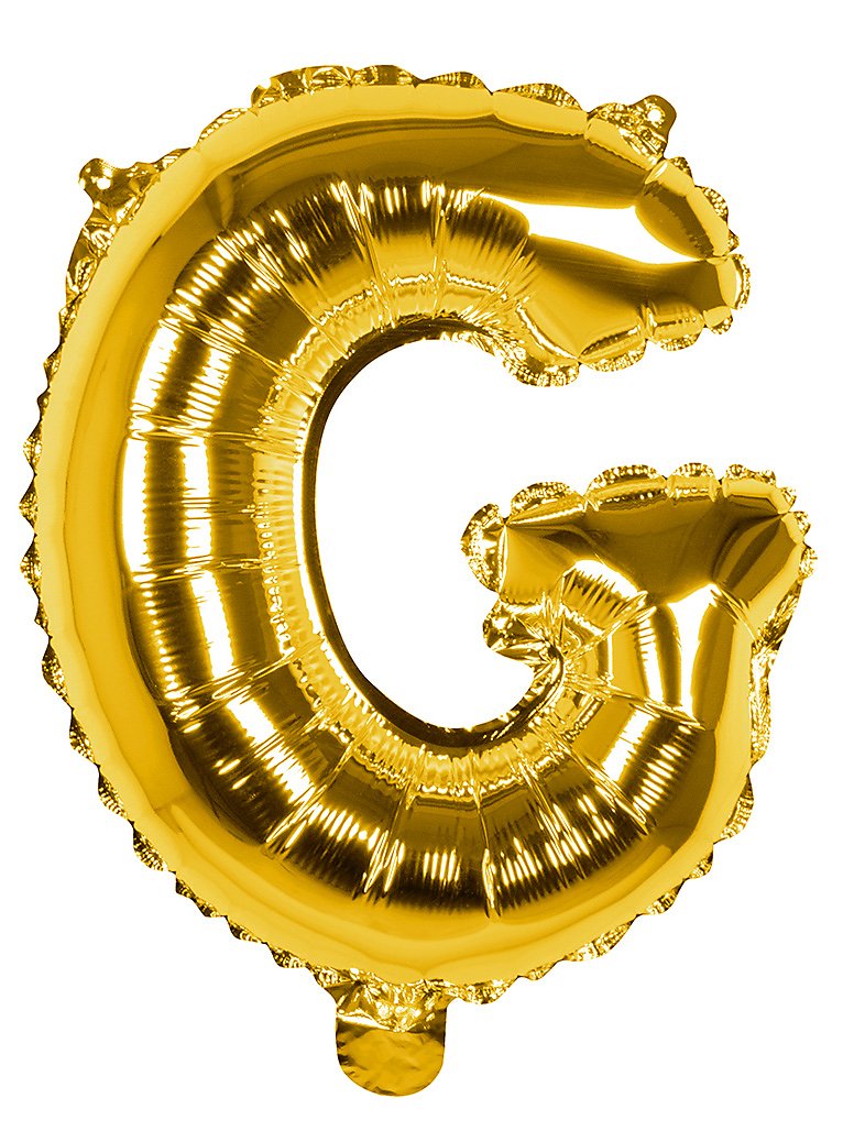 Foil balloon letter G gold 36 cm | halloween decoration