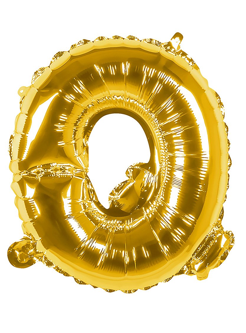 Foil balloon letter Q gold 36 cm