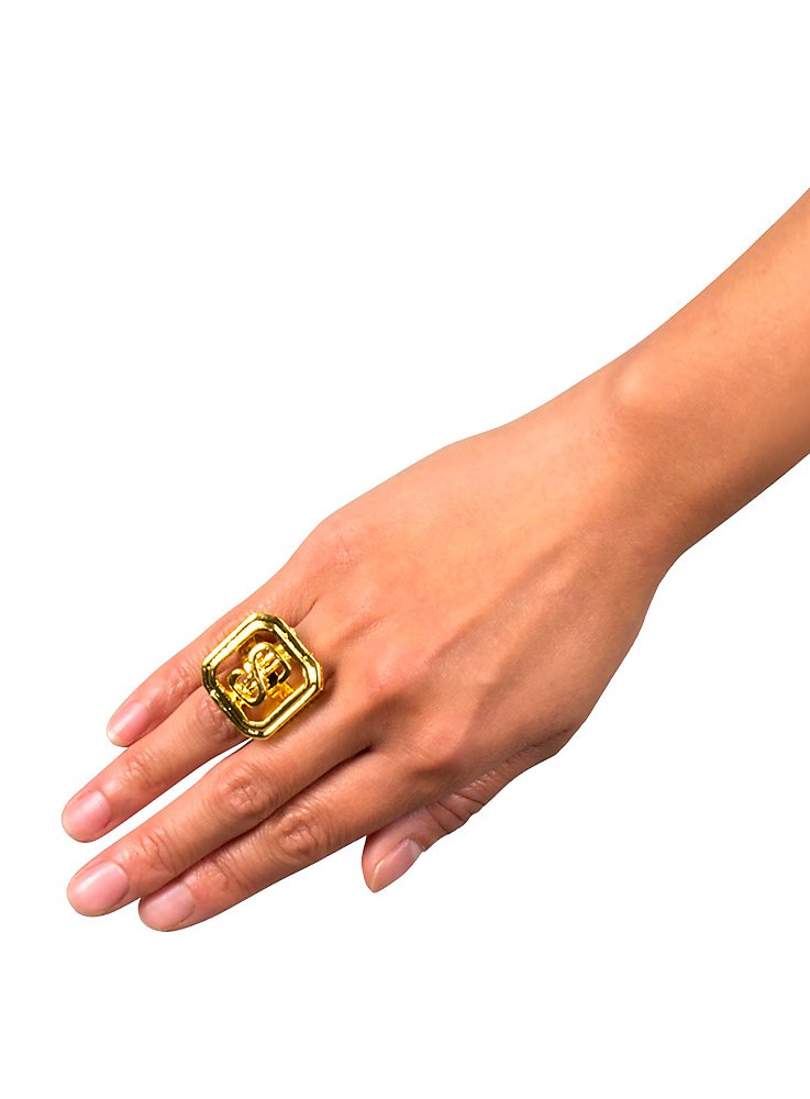 Dollar ring made of metal