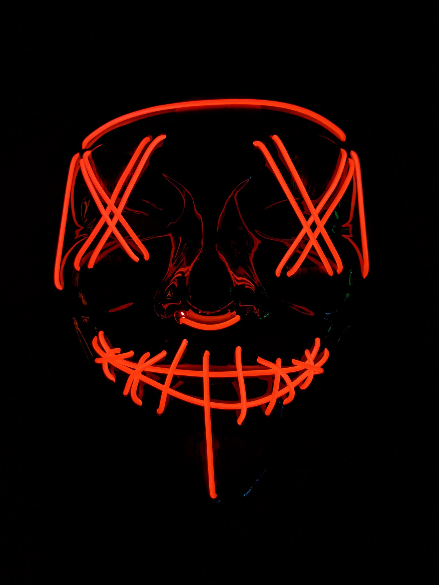 Halloween LED Mask red