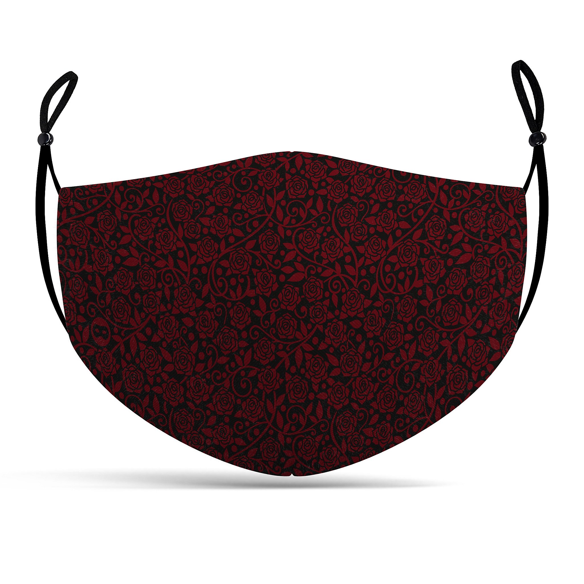 Mascarilla De Tela Gótica Con Estampado De Rosas