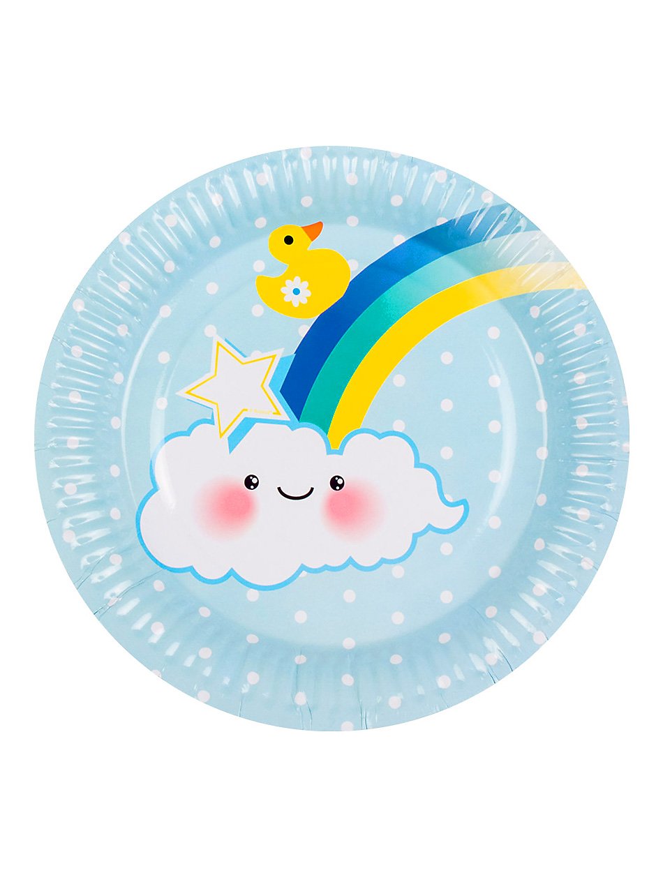 Platos De Papel Baby Boy 6 Piezas