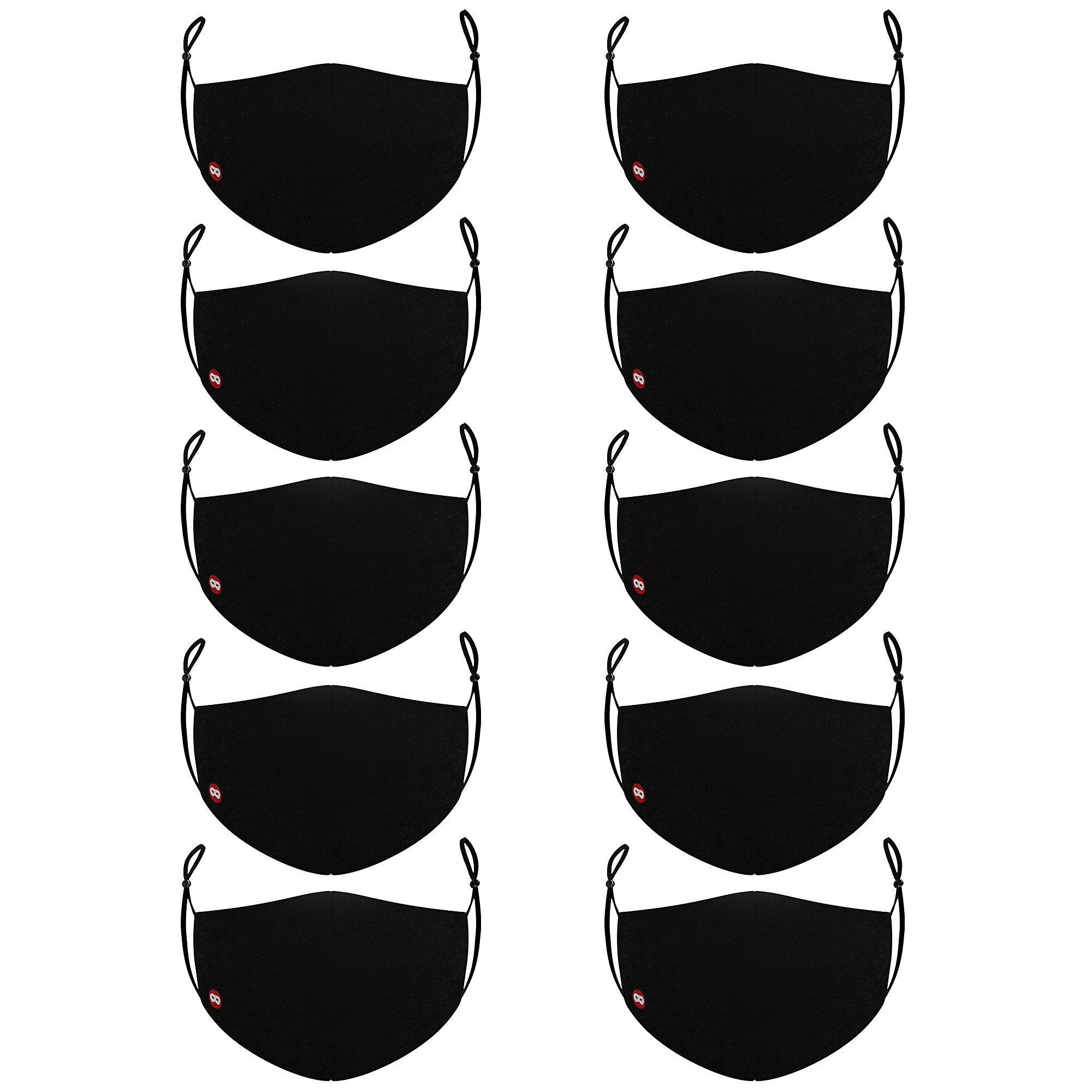 Stoffmasken Sparpack schwarz - 10 Stück