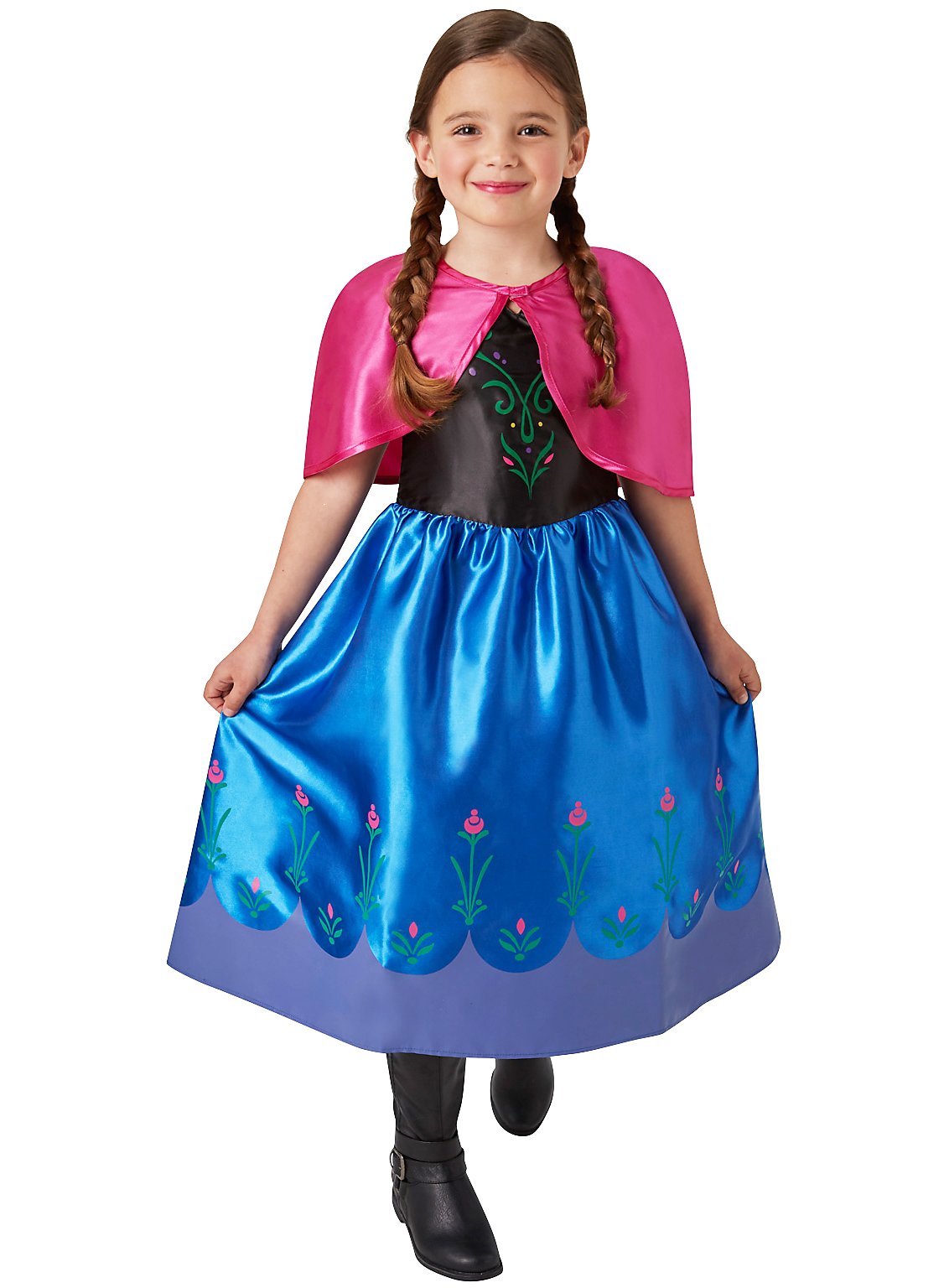 Die Eiskönigin Anna Kinderkostüm Basic | Halloween Kostüm für Mädchen | Größe: 164 | Farbe: Blau