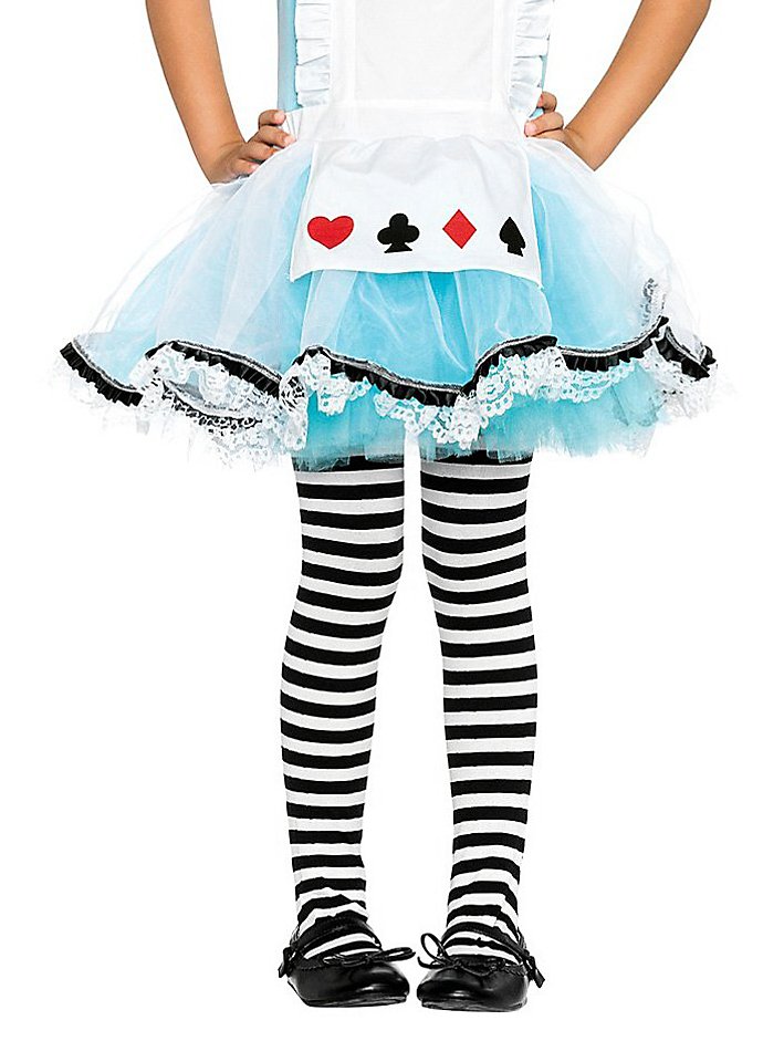 Gestreepte Panty Zwart-Wit Voor Kinderen