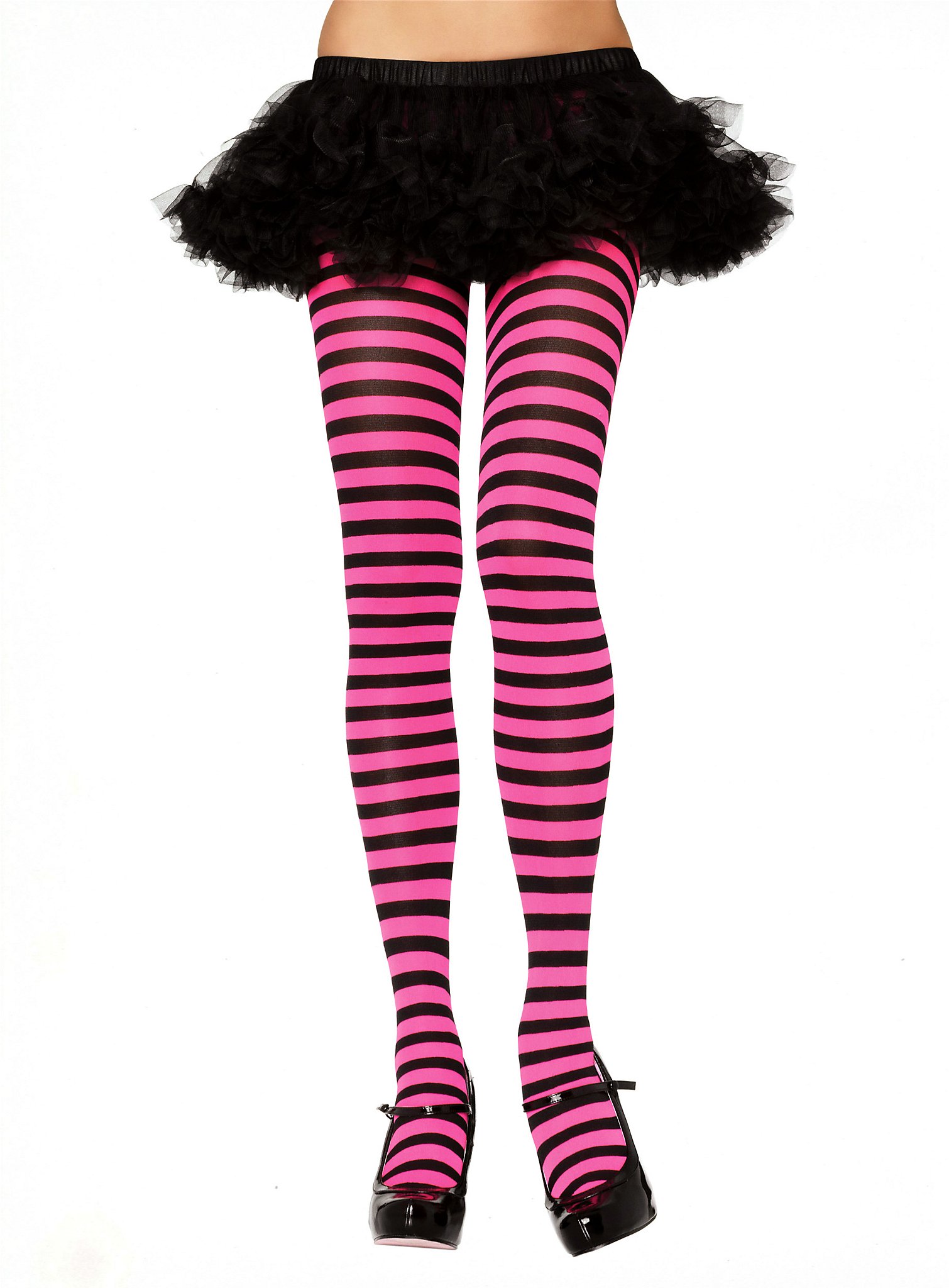 Collants milleraies noir-rose