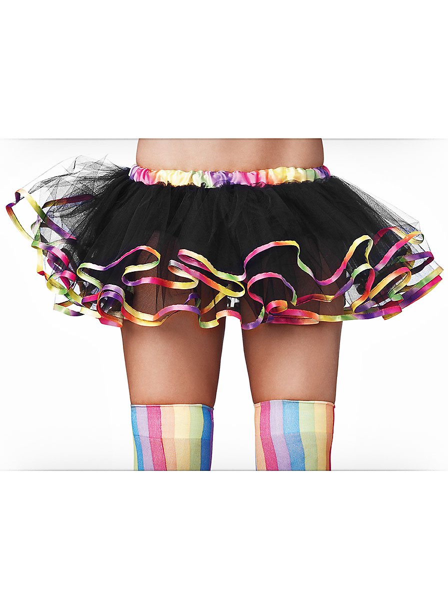 Petticoat Zwart Met Regenboog Accenten