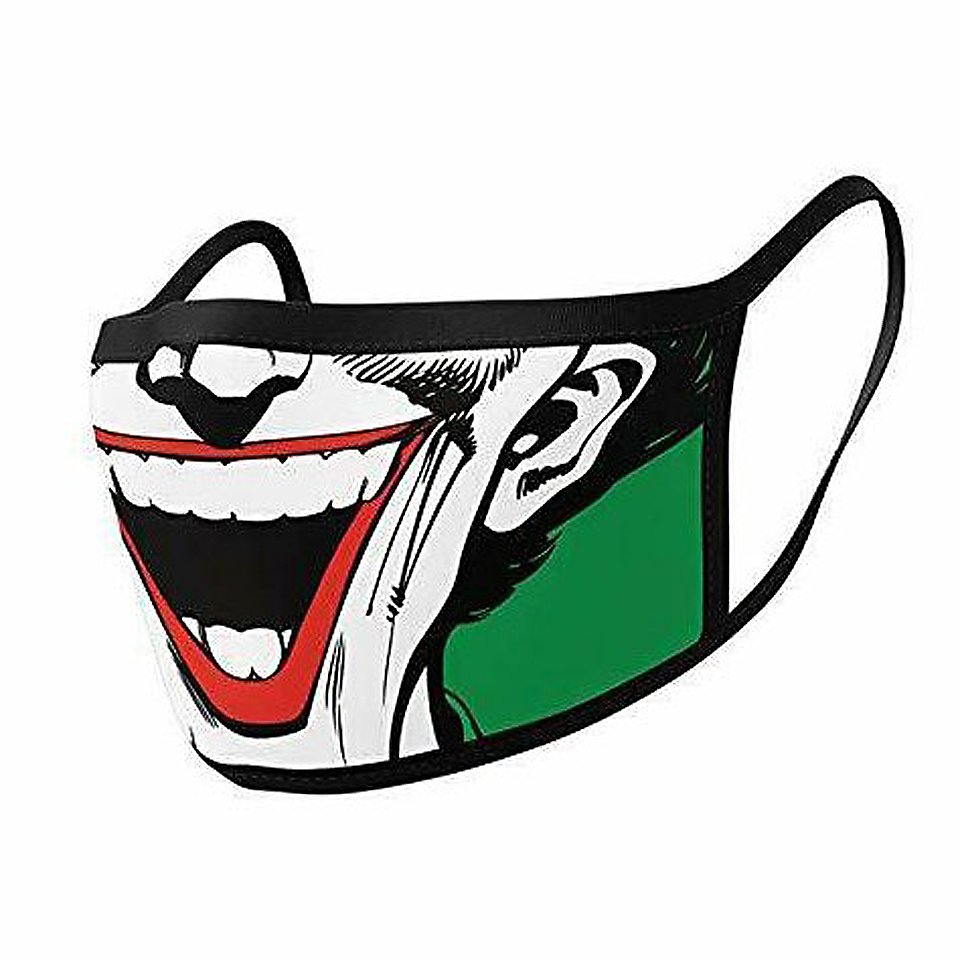 Joker - Maschere in tessuto Joker Grin confezione doppia