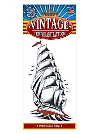 1920 Sailor Ship Temporary Tattoo