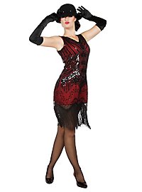 20s cocktail dress wine red