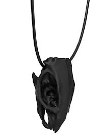 3D Druck Rattenschädel Anhänger mit Lederband (7cm)
