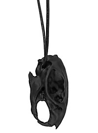 3D Druck Rattenschädel Anhänger mit Lederband (7cm)