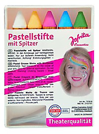 5 pastel makeup pencils with sharpener