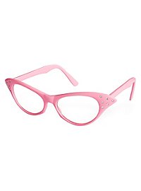 50er Brille pink