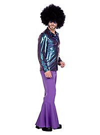 70er Jahre Hemd Disco Dancer lila