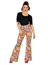 70er Jahre Leggings Pastel Flowers