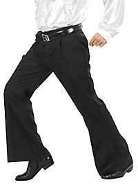 70s men's trousers black
