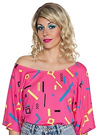 80er Jahre Föhnwellen Perücke blond-braun