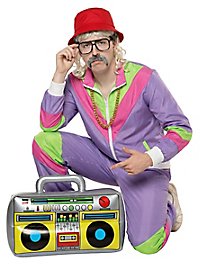 80er Jahre Trainingsanzug lila für Männer