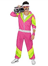 80er Jahre Trainingsanzug pink