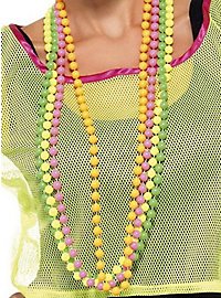 80s neon pearl necklace