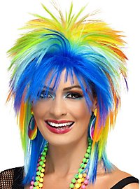 80s neon wig rainbow color