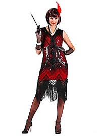 Abito da cocktail anni '20 rosso vino