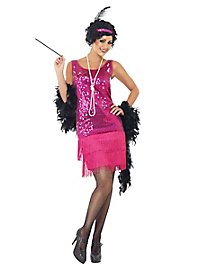 Abito flapper rosa anni '20
