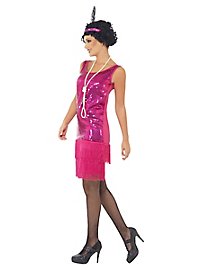 Abito flapper rosa anni '20