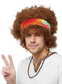 Afro Hippie Perücke mit Stirnband