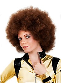 Afro Pruik Deluxe Bruin