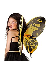 Ailes de papillon petit noir-jaune