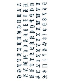 Alphabet Knöchel Klebe-Tattoos