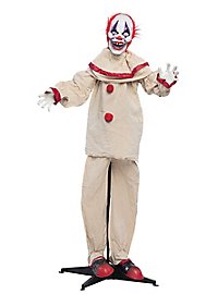 Animated Scary Clown Halloween Decoration With Light And Movement