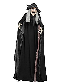 Animated Scary Witch Halloween Decoration with Lights and Movements