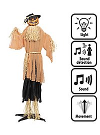 Animeret Fugleskræmsel Halloween Pynt Med Lys Og Bevægelser – 190 Cm