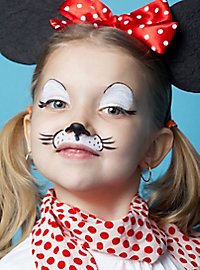 Aqua make-up set zwart-wit met spons en penseel